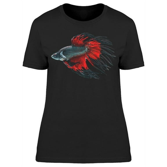Incredible Dark Crowntail Betta T-Shirt Women -Image by Shutterstock, Female Medium