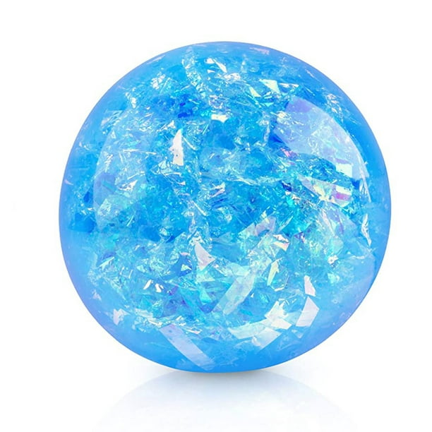 Power Your Fun Stress Ball para adultos y niños - Juguete de pelota de estrés medio, pelota sensorial antiestrés para apretar pelotas de estrés (azul)