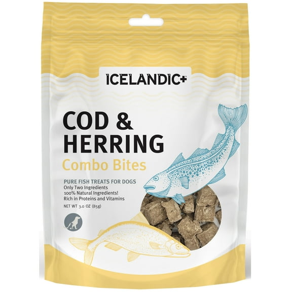 Icelandic  Cod & Herring Combo Bites Dog Treat 3.0-oz Bag