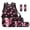 Black Soccer Bow, variant on Jeiento 17 Inch Kids Backpack Set 4-Piece Lunch Bag Pencil Case Water Bottle Holder Cute Blueberry Lightweight Large Capacity School Bookbag for Boys Girls Children Back to School