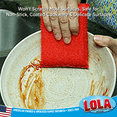 thumbnail image 6 of LOLA Scruffy Jumbo Scouring Pad, Reusable Cleaning Pads, Wire Cloth w/Foam Sponge Core, Won't Scratch Most Surfaces, Assorted Colors, 1 Count, 6 of 7