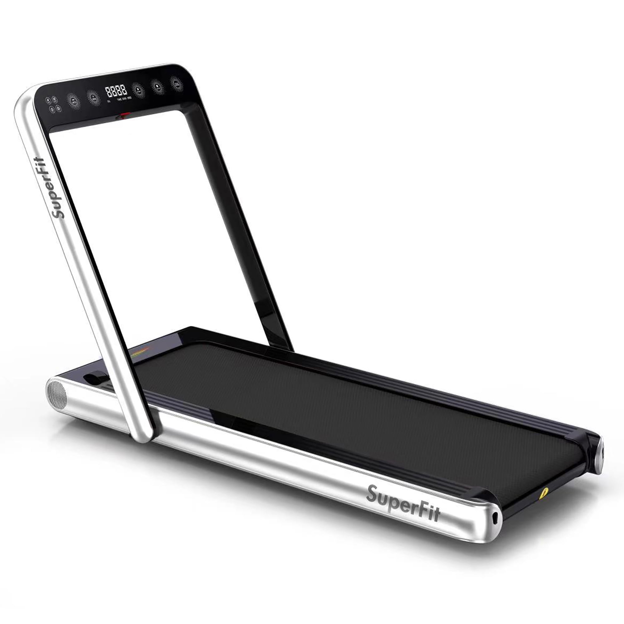 Costway 4.75HP 2 In 1 Folding Treadmill W/Remote APP Control Silver