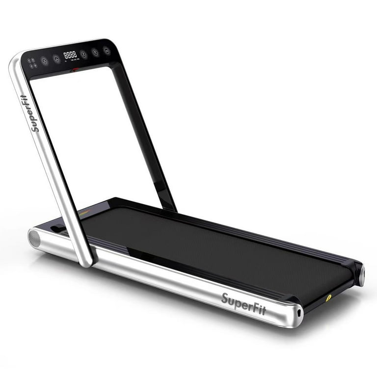 SuperFit 4.75HP 2 In 1 Foldable Bluetooth Treadmill for Cardio Exercise Walking Walmart