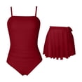 thumbnail image 5 of Erwazi One Piece Swimsuits Set for Women Solid Backless Square Neck Modest Beach Swimwear Bathing Suit, 5 of 7