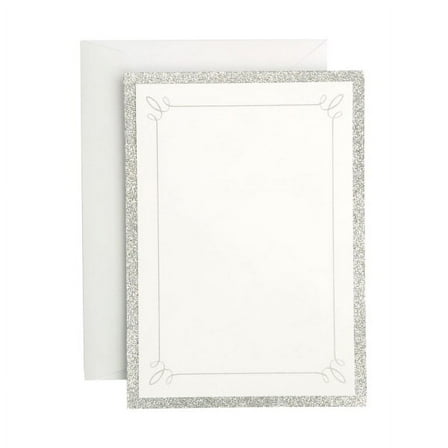 Gartner™ Studios Formal Invitations And Envelopes, Silver Glitter, Pack Of 25