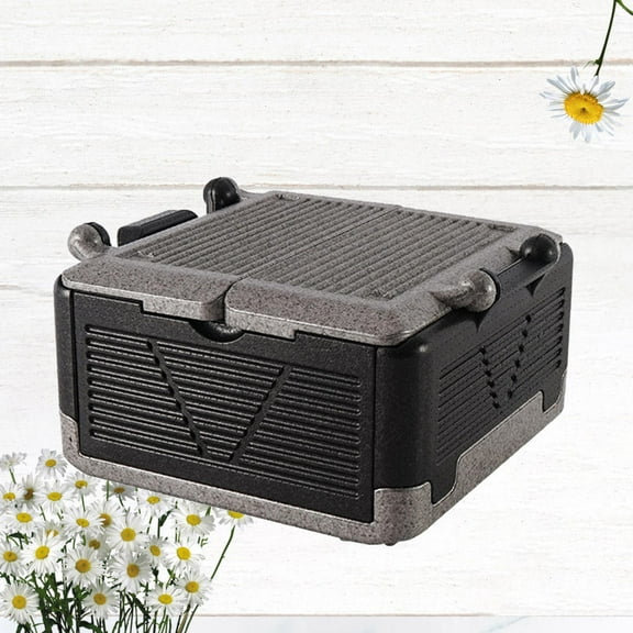 LEORX Outdoor Camping Foldable Storage Box Grey for Fishing Supplies 1Set