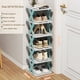 thumbnail image 4 of Torre de zapatos vertical de 6 niveles, Zapatero de esquina estrecha, Zapatos independientes de bricolaje que ahorran espacio, 4 of 7