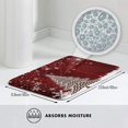 thumbnail image 3 of Doormats Floor Mat Merry Christmas Tree Winter Snowflake Pine Red Christmas Tree Wood Lightweight Funny Area Rug Entrance Front Door Rugs Non-Slip Indoor Garden Kitchen Bathroom 23.6 x15.7 Inch, 3 of 4