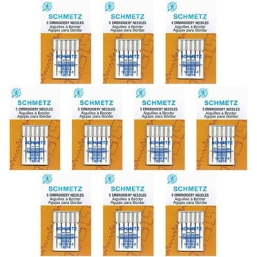 50 SchmetzEmbroidery Sewing Machine Needles -Size 90/14- Box of 10 Cards