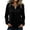 Black#012, variant on Womens Waffle Knit Long Sleeve Pullover Top Casual Loose Fit Henley Neck Shirt Textured Everyday Basic Tunic, White - M