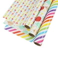 thumbnail image 3 of LaRibbons 30" x 10' Birthday Wrapping Paper Bundle, Holiday Wrap Paper Roll, 3 Pack, 3 of 8