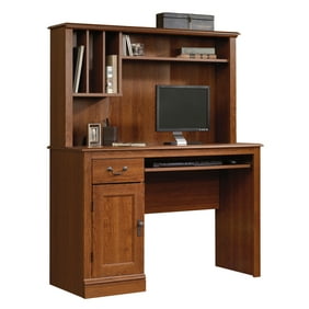 Sauder Beginnings Desk With Drawer And Hutch Cinnamon Cherry