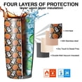 thumbnail image 7 of 20oz Tumblers Halloween Ghost & Pumpkin Pattern Stainless Steel Vacuum Insulated Double Wall Travel Tumbler Cups Mug with Lid and Straw,Cleaning Brush for Cold & Hot Drinks, 7 of 7