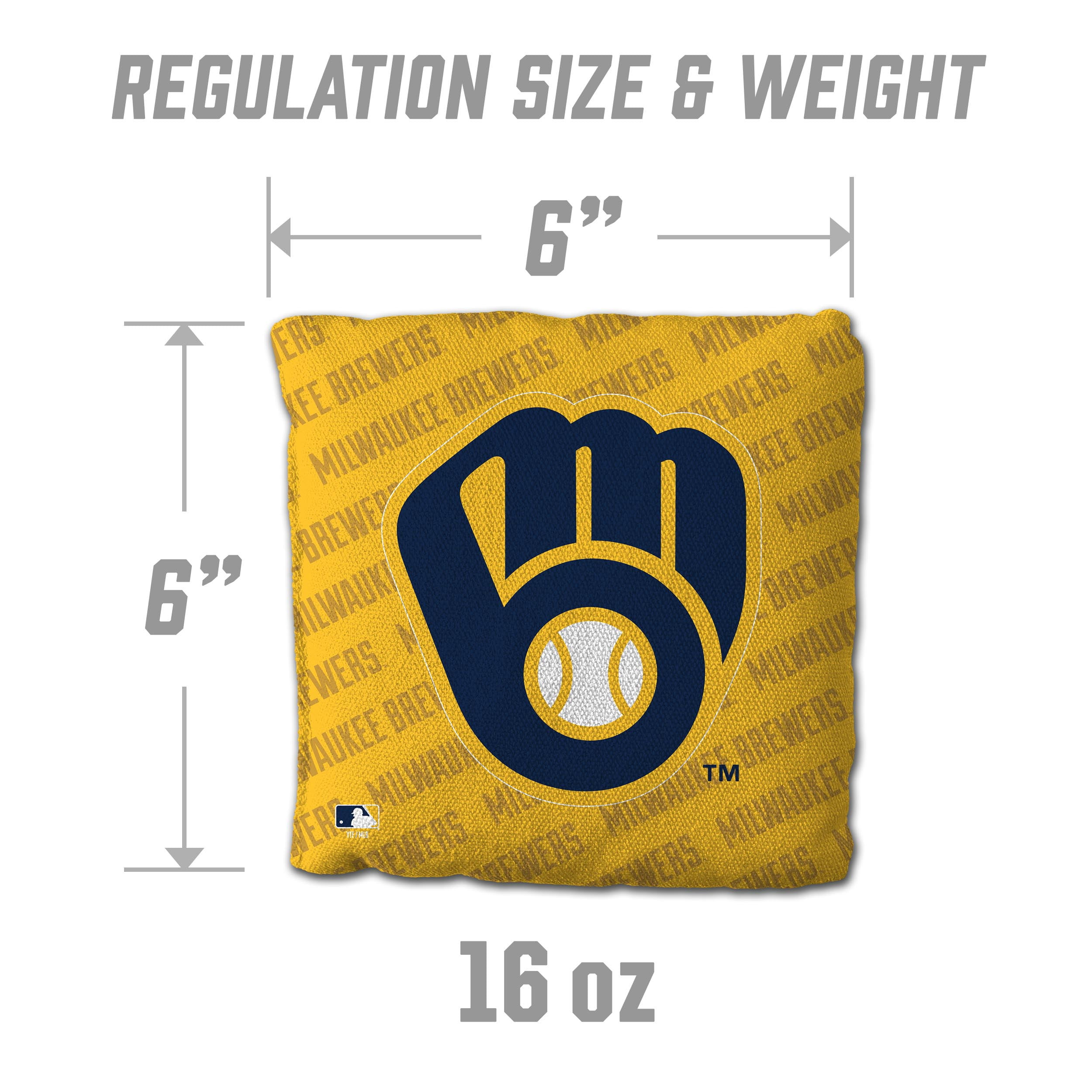 MLB Milwaukee Brewers Cornhole Bags - 4PK - Yellow