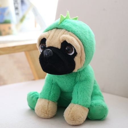 Shar Pei Pug - Plush Transfiguration Simulation Shar Pei Doll Cute Dog Toys Wearing a Hat as Gifts for Kids & Adults