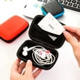 thumbnail image 2 of Hard Earphone Case Eva Leather Headphone Storage Bag Protective Usb Cable Organizer Portable Earbuds Pouch Box, 2 of 5