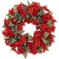 thumbnail image 2 of 16" Hydrangea Wreath, Wedding Artificial Flower Wreath, Hanging Floral Garland for All Season Wall Window Farmhouse Home Decor Outside Indoor Decoration (Champagne), 2 of 8
