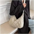 thumbnail image 4 of JUYGO Puffer Shoulder Bag Cutecore Fairycore Coquette Crossbody Bag Kawaii Pillow Shopper Bag Cottagecore Purse (White,One size), 4 of 7