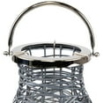 thumbnail image 6 of Northlight Woven Iron Pillar Candle Lantern with Glass Hurricane - 13.5" - Gray, 6 of 8