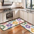 thumbnail image 3 of Kitchen Rugs Sets Of 2,Colorful Daisy Flower Silhouette Pattern Anti Fatigue Kitchen Mat Rugs Non Slip Washable,Decorative Kitchen Floor Mats for Kitchen,Sink,Laundry,17"x47"+17"x47", 3 of 5