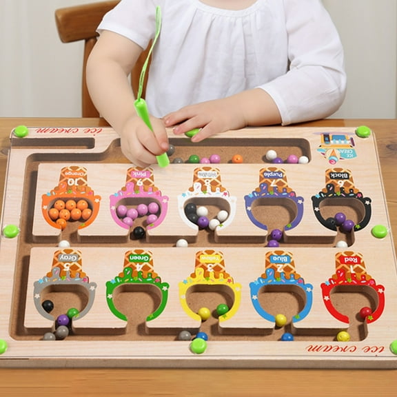 Iumwxz Magnetic Numbers Walking Beads Maze Toys for Young Pen Dribbling Suction Stickers Early Education Puzzle Logical Thinking Training Toys Home Decor christmas clearance outdoors indoor