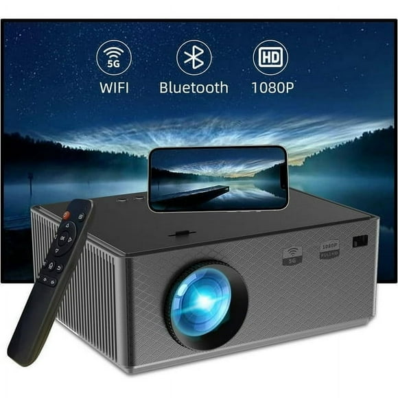 Ilimpid Video Projector Native 1080p Full HD, WiFi, Bluetooth
