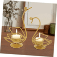 thumbnail image 2 of Candelabro de hierro con forma de cisne, soporte de metal para velas, candelabros altos, decoración de mesa de comedor, soporte de hierro forjado para amantes de las bodas, 2 of 8