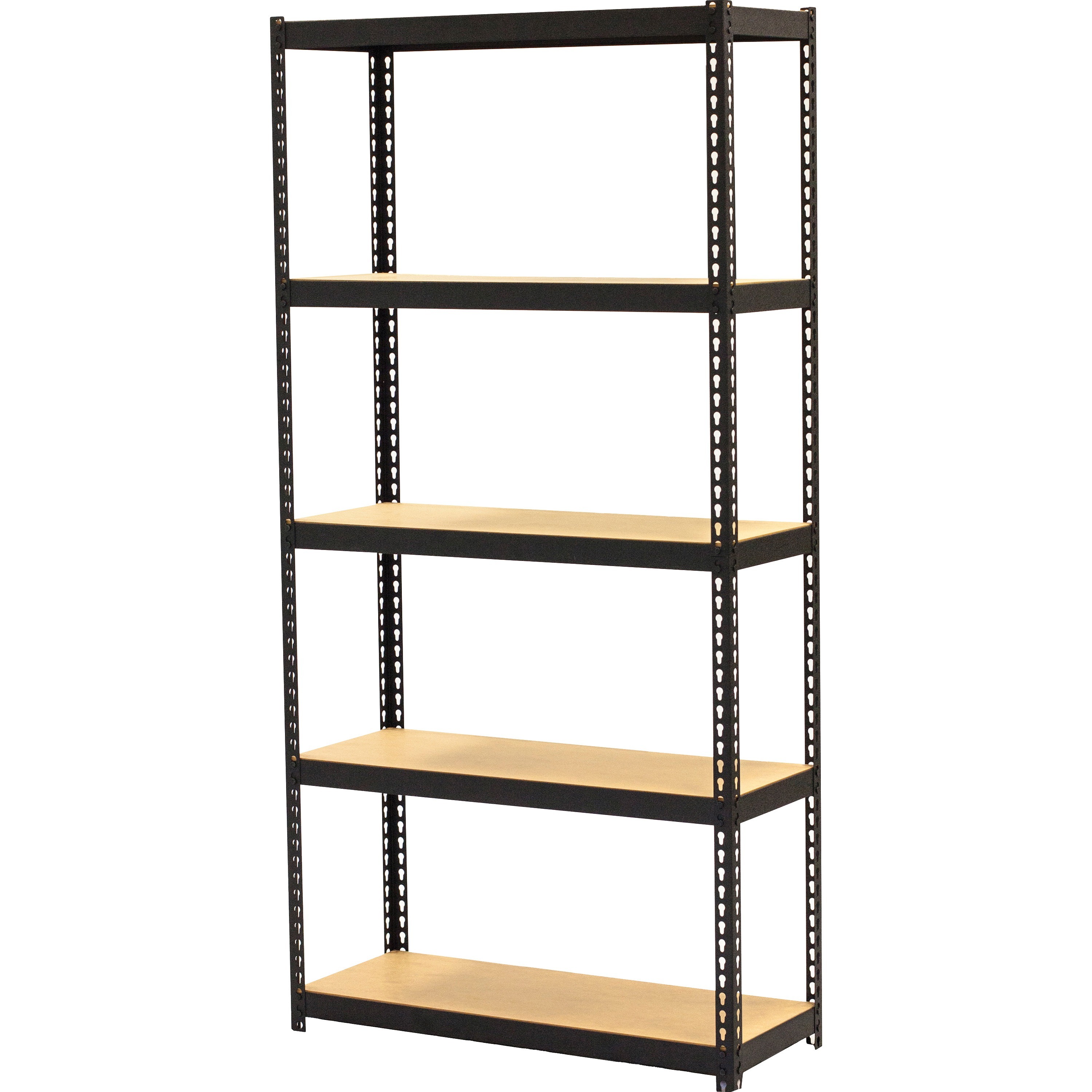 Lorell, Narrow Steel Shelving, 1 Each, Black