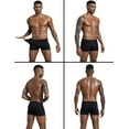 thumbnail image 3 of ASUDESIRE Men's Underwear Boxer Briefs Trunks 5 Pack Soft Cotton Low-rise Underpant-Wal-5B-XL, 3 of 7