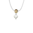 thumbnail image 2 of Delight Jewelry Silvertone Small Long White Heart Mia Monkey Charm Necklace, 2 of 4