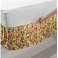 thumbnail image 2 of Fruits Bed Skirt, Colorful Arrangement of Summer Season Healthy Sweets Cartoon Style Fruits Pattern, Elastic Bedskirt Dust Ruffle Wrap Around for Bedding Decor, 4 Sizes, Multicolor, by Ambesonne, 2 of 2