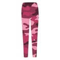 thumbnail image 4 of Outfmvch Yoga Pants for Women leggings for women joggers for women hiking pants women cargo pants women Camouflage Leggings Artistic Printed Soft Stretchy Pants For Women Hot Pink S, 4 of 4