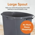 thumbnail image 5 of Superio Plastic Mop Bucket, Grey, 16 Liter (2 Pack), 5 of 5