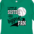 thumbnail image 4 of Inktastic Little Sister and Biggest Baseball Fan Girls Long Sleeve Toddler T-Shirt, 4 of 5