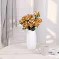 thumbnail image 3 of Halloween Black Artificial Flowers Silk Black Roses Real Touch Bridal Wedding Bouquet for Home Garden Party Floral Decor 10 Pcs (Black), 3 of 5