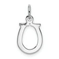 thumbnail image 3 of 14k White Gold Solid Polished Horseshoe Charm, 3 of 3