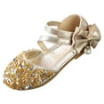 thumbnail image 5 of Uccdo Girls Glittler Sandals Mary Jane Kids Princess Sparkly Party Dress Shoes Latin Tango Dance Shoes, 5 of 7