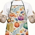 thumbnail image 2 of Fall Pumpkins and Leaves Pattern Apron-Garden Aprons for Women with Pockets-Cotton Linen Waterproof Kitchen Cooking Gardening Aprons Adjustable for Kitchen,Cooking,BBQ and Salon 33"x27", 2 of 7