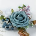 thumbnail image 3 of Ksopiavobs Set of 2 Wrist Corsage Wristlet for Wedding Bridesmaid Mother Grandmother for Bridal Shower Wedding Artificial Roses Flower Prom Dusty Blue Dark Teal, 3 of 5