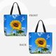 thumbnail image 2 of Balery Blue Sky Sunflower Bolsa de Mano para Mujeres con Cremallera, Bolsa de Gimnasio con Compartimentos, Bolsa para Laptop, Bolsa para Trabajo, 2 of 7