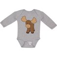 thumbnail image 3 of Inktastic Cute Moose Boys or Girls Long Sleeve Baby Bodysuit, 3 of 5