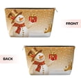 thumbnail image 2 of Picia Christmas Snowman Gift Printed Leather Travel Toiletry Bag,Cosmetic Organizer, Makeup Travel Bag, Durable Travel Pouch, Compact Toiletry Bag, Travel Accessories, 2 of 6