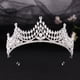 thumbnail image 1 of Zhuge Tiara de boda para novia, diadema de princesa, corona de novia, joyería para el cabello con diamantes de imitación de cristal, decoración para novia, cumpleaños, graduación, boda (plateada), 1 of 4