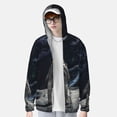 thumbnail image 4 of Goofa Astronaut Standing In The Moon Printed Women's UPF 50+ Sun Protection Hoodie Jacket Lightweight Long Sleeve Sun Shirt for Women with Pocket Hiking Outdoor-3X-Large, 4 of 9