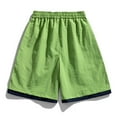 thumbnail image 4 of Antinious Men Solid Drawstring Elastic Waist Outdoor Style Beach Shorts, 4 of 4