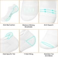 thumbnail image 3 of Loritta Womens Ankle Socks, Athletic Running Socks Cushioned Colored Socks 6 Pairs, Size 6-8, 3 of 6