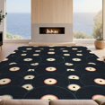 thumbnail image 2 of Design&I 3'x5' Washable Throw Rug Ultra-Thin & Non-Slip Skid-Resistant Small Wet Vintage Vinyl Gramophone Arrangement Disc Geometric Balanced for Entryway, Kitchen, 2 of 7