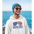 thumbnail image 2 of Election 2024 Biden USA Patriotic Aviator Glasses Mens Pullover Hoodie, 2 of 5