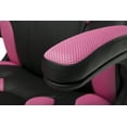 thumbnail image 4 of OFM Essentials Collection Racing Style Bonded Leather Gaming Chair, in Pink (ESS-3085-PINK), 4 of 14