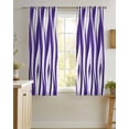 thumbnail image 4 of Purple White Moire Sheer Curtains 45 Inch Length 2 Panels Set for Living Room/Bedroom, Modern Abstract Art Elegant Kitchen Curtains Grommet Semi-Sheer Curtains Drapes Window Treatments 42"x45"x2, 4 of 7